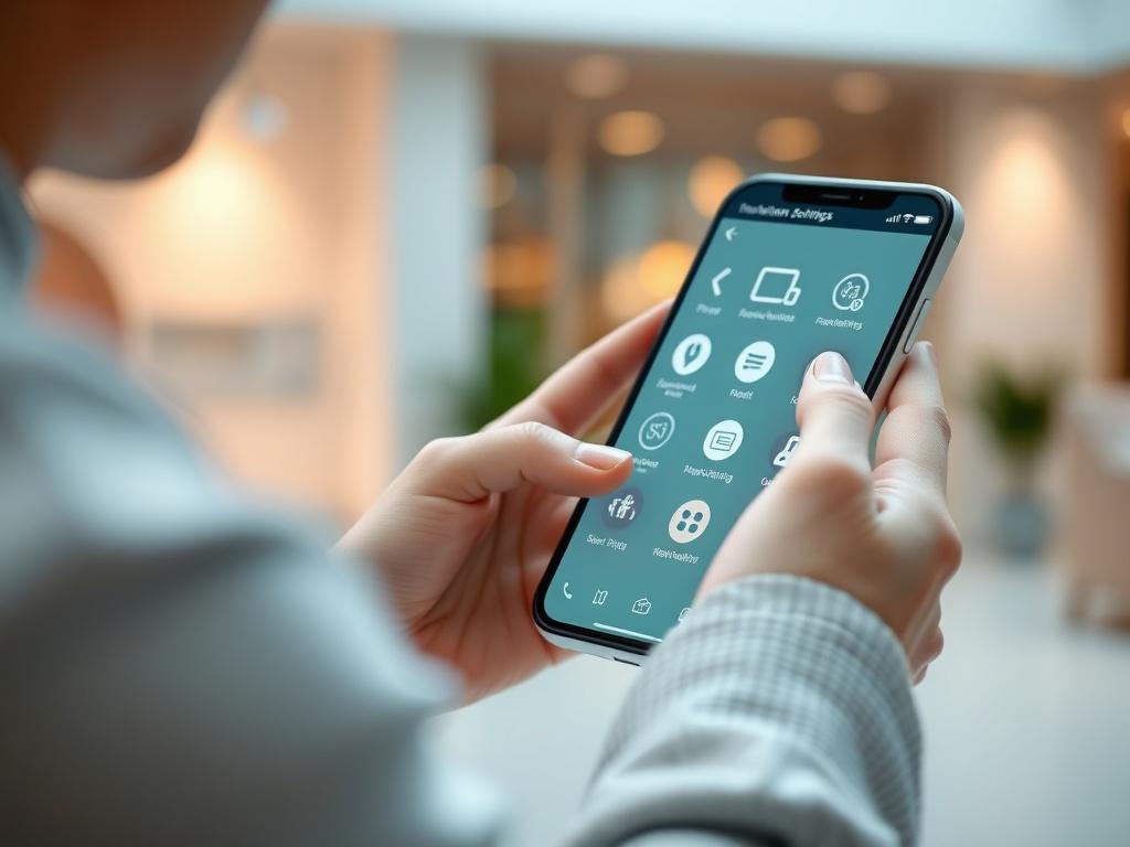 A close up view of a person using a smartphone
